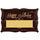 RECTANGULAR CHOCOLATE DECORATION HAPPY BDAY - 8.8 x 5.2 cm 36 pk