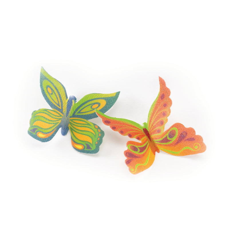 SET WAFER BUTTERFLIES (2MODELS) - 14 x18/16 sheets/6 pcs per sheet - 5x3cm