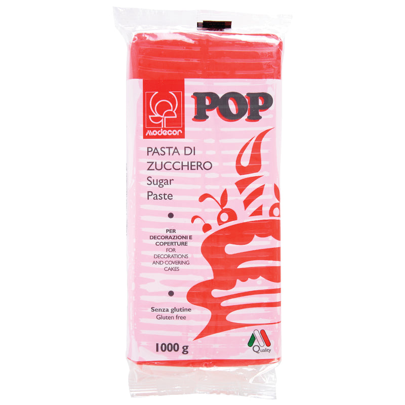 POP SUGAR FONDANT PASTE FIRE RED - 5 kg