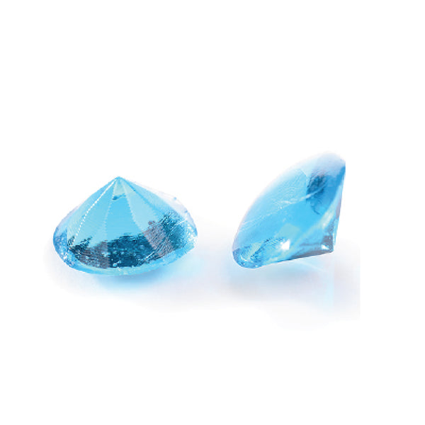 SKY BLUE JELLY DIAMONDS - 200 pieces - 1cm diameter