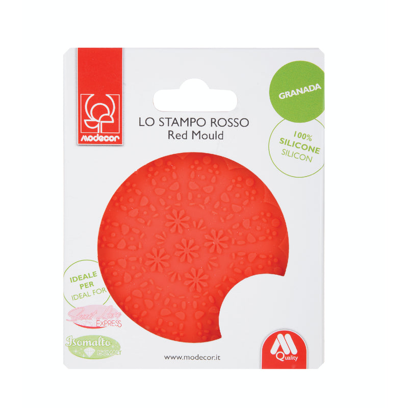 RED ROUND SLICONE MOULD GRANADA - 5 cm