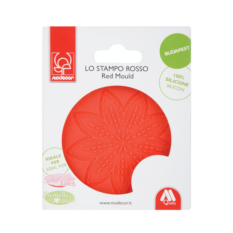 RED ROUND SILICONE MOULD BUDAPEST - 5 cm