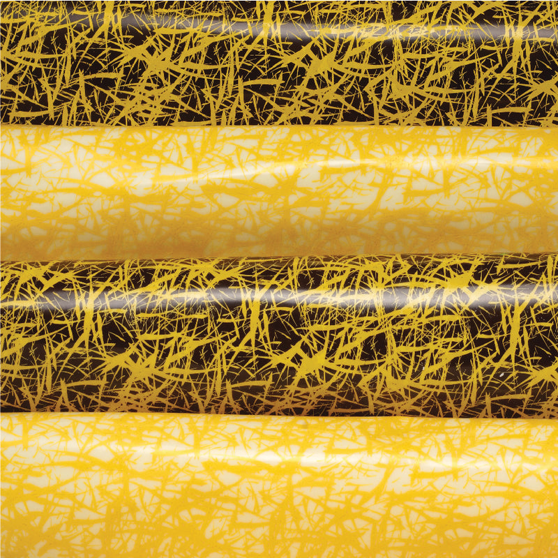 CHOCO TRANSFER SHEET CROWN YELLOW STRIPES  - 30 x 40 cm 24 pk