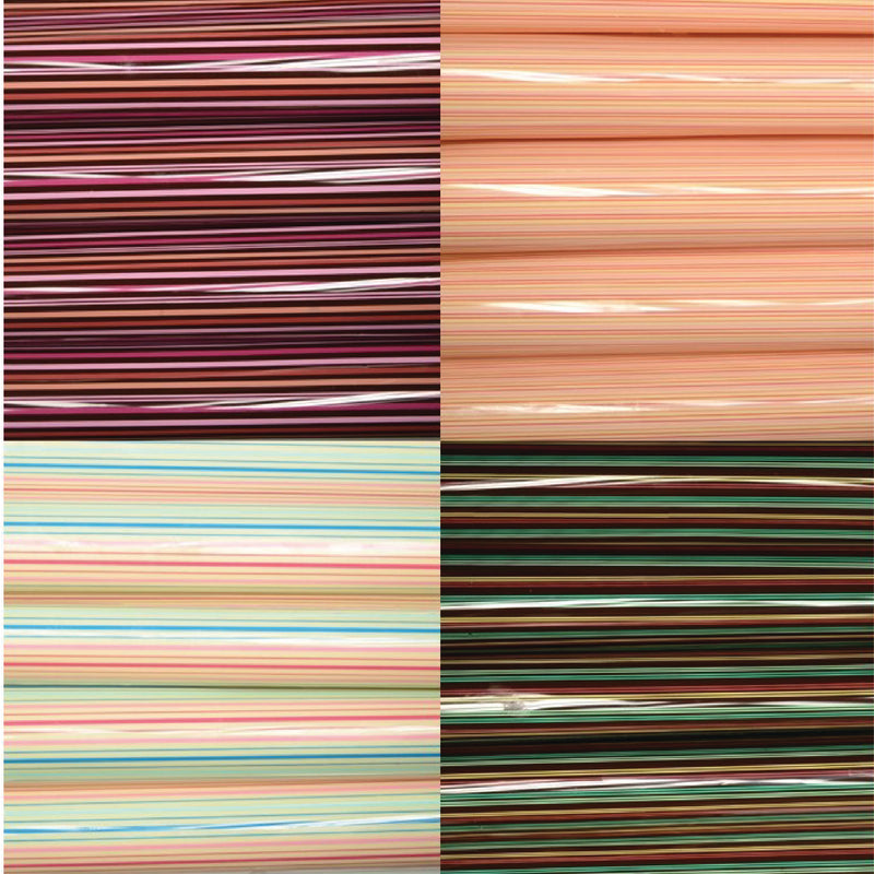 CHOCO TRANSFER SHEET 2 ASSORTED STRIPES - 30 x 40 cm 24 pk