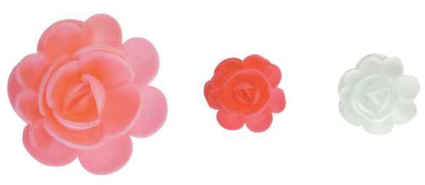 WAFER DECOR ASST LARGE ROSES - 50 mm 36 pieces