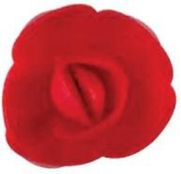 WAFER DECOR W/SWEETENER STRAW RED SMALL ROSE - 45 mm 72 per box