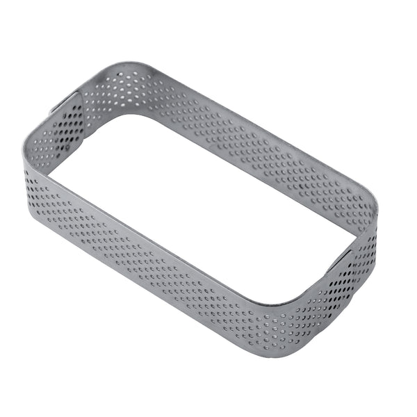 STAINLESS STEEL MICROPERFORATED BAND RECTANGLE - 8.8 x 4.6 x 2 cm each