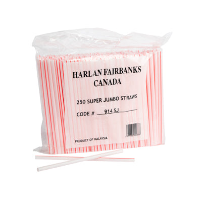 8" MILKSHAKE STRAWS 24/250 914SJ SUPER JUMBO